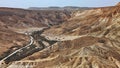 Machtesh Ramon - erosion crater in the Negev desert, the most picturesque natural landmark of Israel Royalty Free Stock Photo